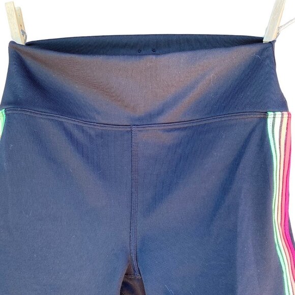 Pink Victoria’s Secret Ultimate Black Rainbow Striped Bike Women’s Shorts Size X - Picture 6 of 8